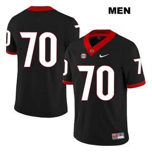 Men's Georgia Bulldogs NCAA #70 Warren McClendon Nike Stitched Black Legend Authentic No Name College Football Jersey QXF2754FL